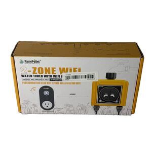 RainPoint 2 Zone WiFi Water Timer Smart Hose Faucet Sprinkler Controller Bundle